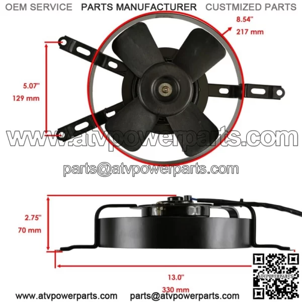 Radiator Fan for Kawasaki Brute Force 750 KVF750 A B C D E F 4X4i  2005 - 2011 (For: Kawasaki) - Image 2