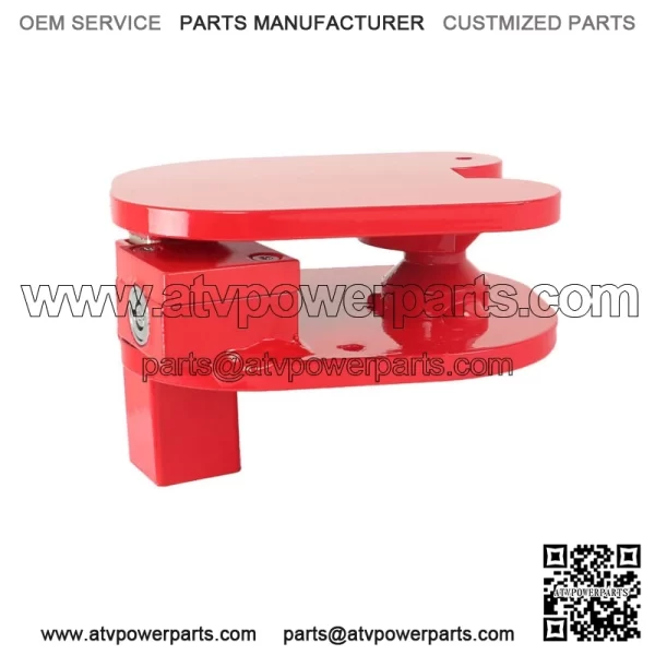 Steel Ball and Ring Hitch Lock Electro-Plated and Powder Coated Finish Red - Image 4