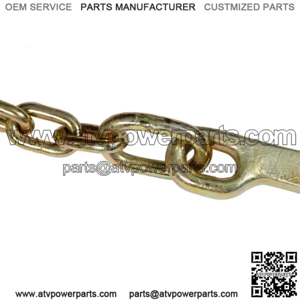 2PCS G70 5/16''x10' Transport Tow Chain J Hook Long Shank w/ R T J&Grab Hook - Image 5