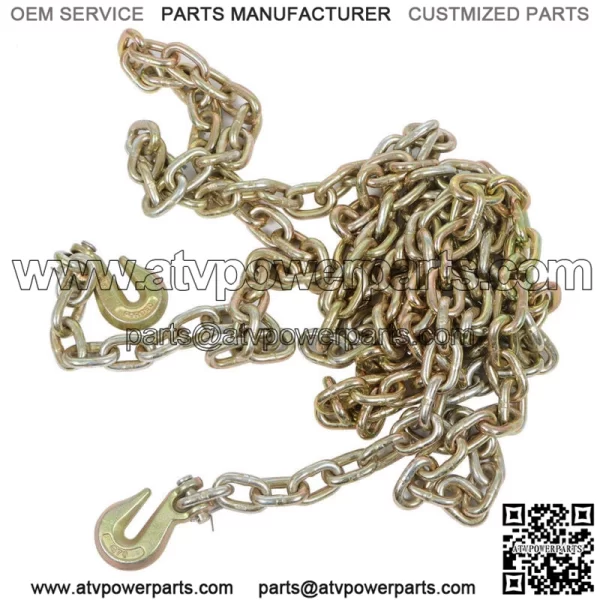 2 Pack 3/8" 20' G70 Tow Chain Tie Down Binder With Grade 70 Hooks - Image 2
