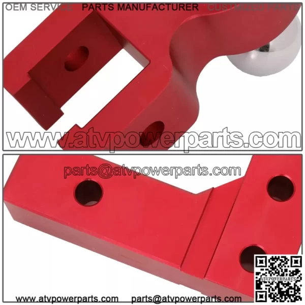 6-inch trailer hook 2"*2-5/16" with double pin # red - Image 3