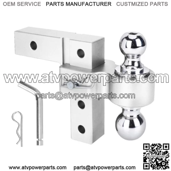 6-inch trailer hook 2"*2-5/16" with double pin #silver
