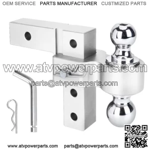 6-inch trailer hook 2"*2-5/16" with double lock#silver
