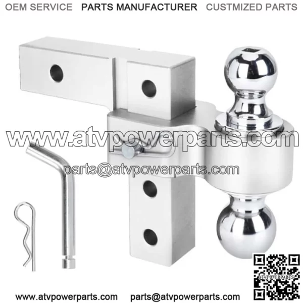 6-inch trailer hook 2"*2-5/16" with double lock#silver