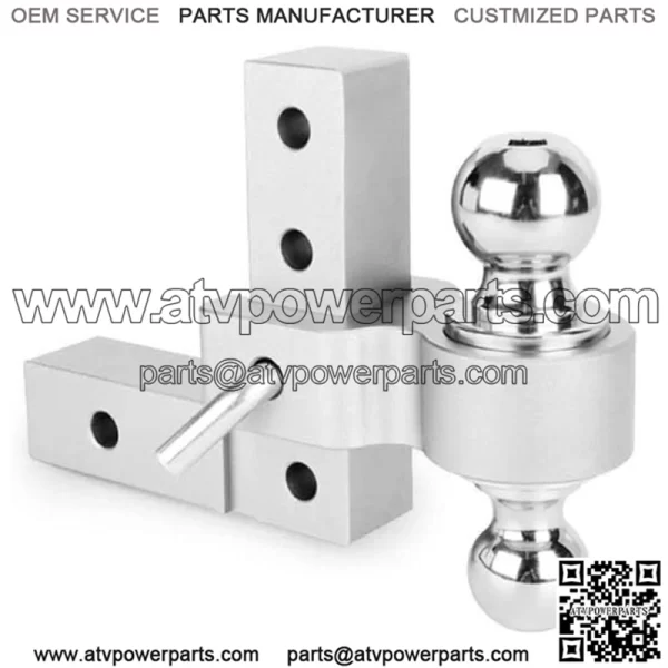 6-inch trailer hook 2"*2-5/16" with double lock#silver - Image 3