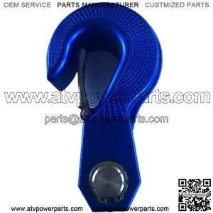 Snatch Block with Rotatable 360?? Hook, Aluminum Alloy Towing Hook for Car Truck Wrangler (Blue)