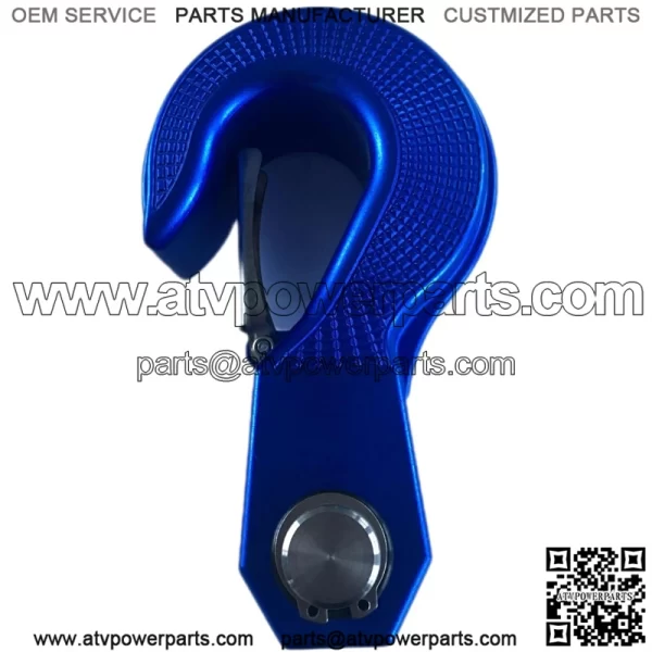 Snatch Block with Rotatable 360?? Hook, Aluminum Alloy Towing Hook for Car Truck Wrangler (Blue)