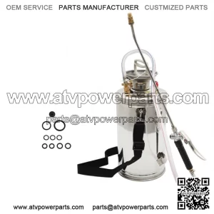 1.5 Gallon Stainless Steel Sprayer With Reinforced Hose Adjustable Nozzles 6 L