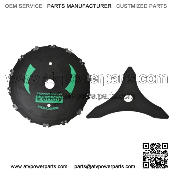 Chainsaw Tooth 9 Inch Brush Blade 3 Teeth Trimmer Weed Eater Blade Trimmer