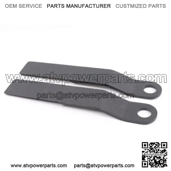 AR400 2pcs Heavy Duty Steel Mower For King Skidsteer Brush Hog Cutter Blades - Image 2