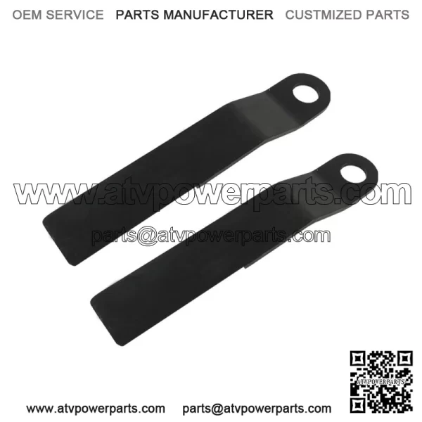 AR400 2pcs Heavy Duty Steel Mower For King Skidsteer Brush Hog Cutter Blades - Image 4