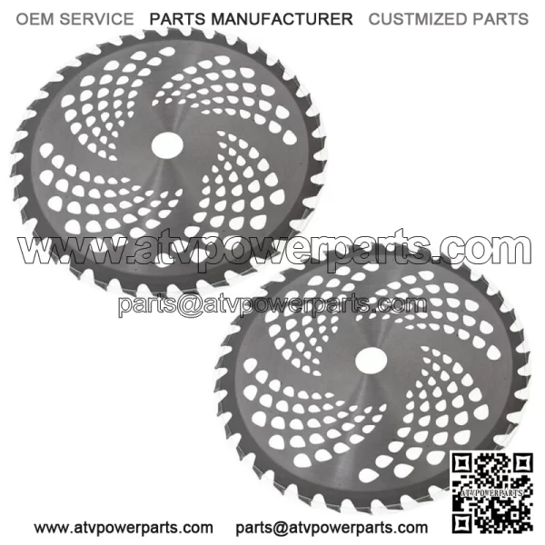 2 Pack Carbide Tip Brush Blades Fit For Cutter Trimmer Weed Eater 9" x 36T - Image 2