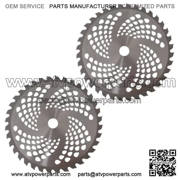 2 Pack Carbide Tip Brush Blades Fit For Cutter Trimmer Weed Eater 9" x 36T - Image 3