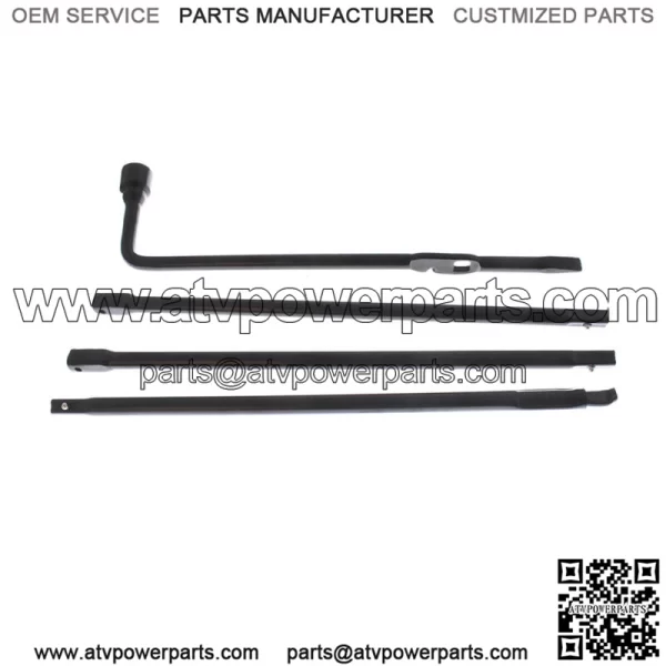 Spare Tire Lug Wrench Jack Tool Kit For 2000-14 Chevy Silverado 1500 GMC Sierra - Image 2