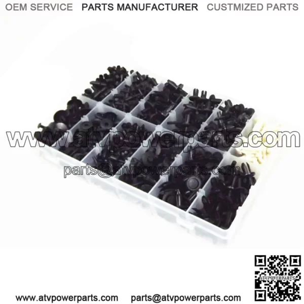 690??Black Car Automotive Push Pin Rivet Trim Clip Panel Body Interior Assortment - Image 3
