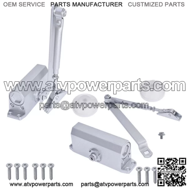 2x 25-45KG Universal Hardware Heavy-Duty Commercial Door Closer Aluminum - Image 3