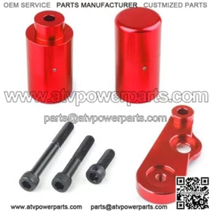 06-09 Suzuki GSX-R600 + GSX-R750 Black Non-cut Frame Slider Protective Cover #Red