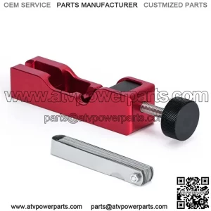 Spark plug gap adjustment tool with feeler gauge #red