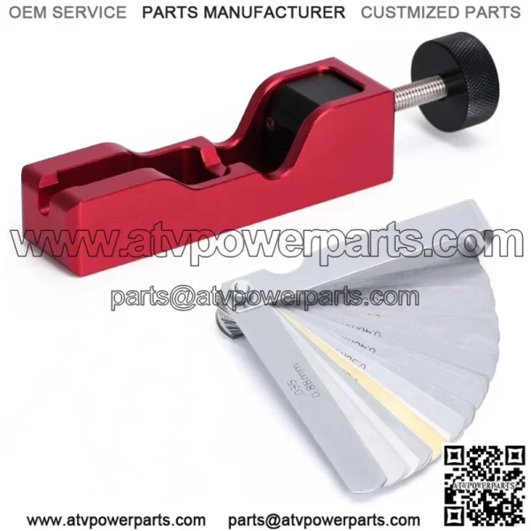 Spark plug gap adjustment tool with feeler gauge #red - Image 2