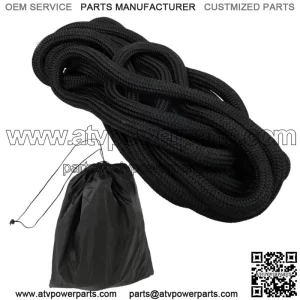 Black 1" x 31.5' Kinetic Energy Truck Tow Recovery Rope Snatch Strap 33500 LBS