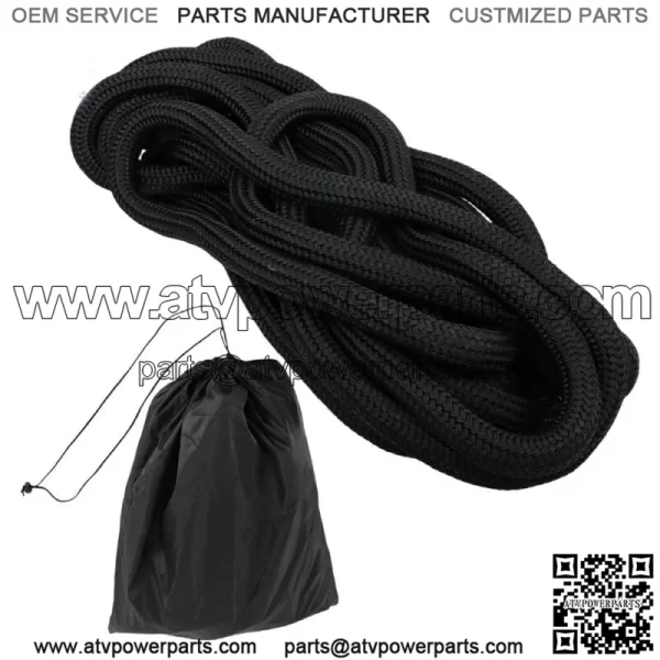 Black 1" x 31.5' Kinetic Energy Truck Tow Recovery Rope Snatch Strap 33500 LBS