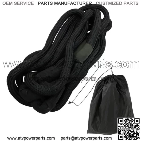 Black 1" x 31.5' Kinetic Energy Truck Tow Recovery Rope Snatch Strap 33500 LBS - Image 2