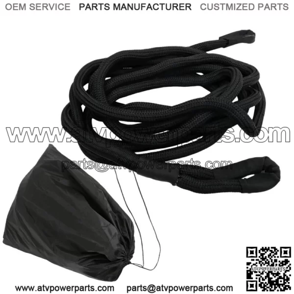 Black 1" x 31.5' Kinetic Energy Truck Tow Recovery Rope Snatch Strap 33500 LBS - Image 3