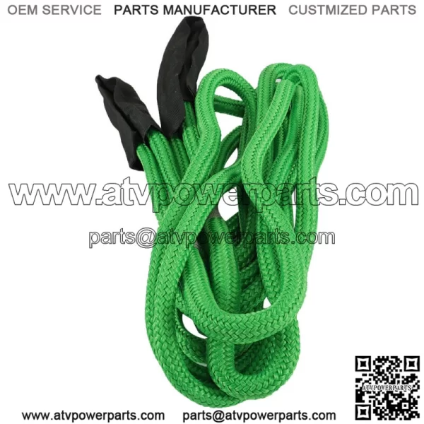 6800 LBS Kinetic Energy Truck Tow Recovery Rope 1/2" X 20' Strap Snatch Green - Image 2