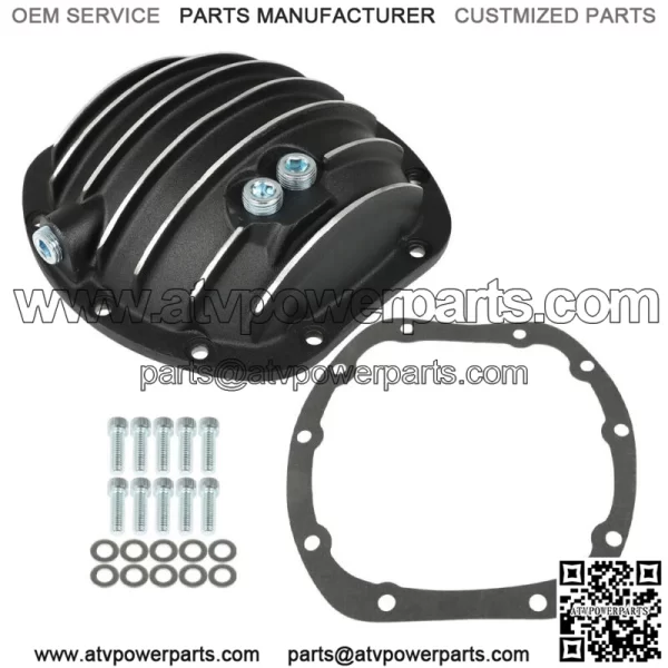 For Jeep Dana 25 27 30 10-Bolt Differential Cover with Gasket & Drain Plug Rear