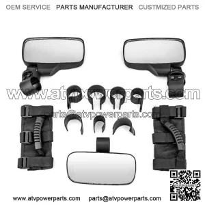 UTV Side View Rear Center Mirrors Set For Kawasaki Mule PRO FX FXT DX DXT PRO-MX (Fits: Yamaha Rhino 660)