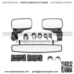 Rear Side View Center Mirror W/Handles For Kawasaki Teryx KRX 1000 Teryx 750 800 (Fits: Yamaha Rhino 660)