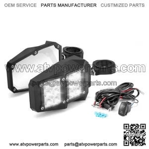 Rear View Side Mirrors w/ LED+Wire Kit For 2014-2024 Polaris RZR XP 1000/4 1000 (Fits: Yamaha Rhino 660)