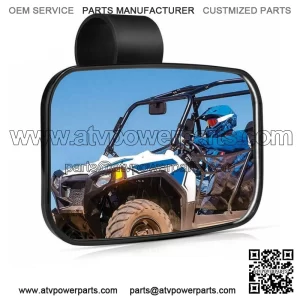 UTV Rear View Center Mirror Fits 1.5" - 2" Bar - For Polaris  RZR  Rhino Honda (Fits: Yamaha Rhino 660)