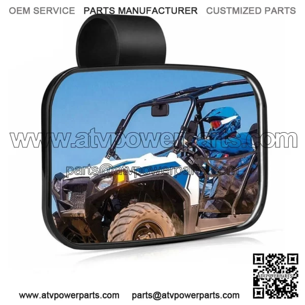 UTV Rear View Center Mirror Fits 1.5" - 2" Bar - For Polaris  RZR  Rhino Honda (Fits: Yamaha Rhino 660)