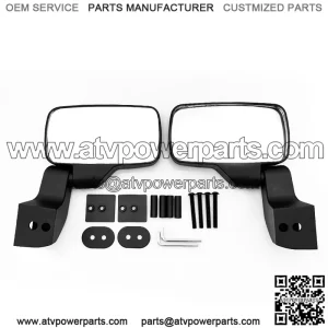 UTV Door Mounted Rear View Side Mirrors for Polaris Ranger XP 1000 Crew #2889241