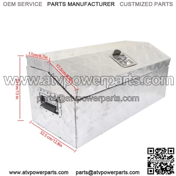 30" x 13" x 13" Tool Box Aluminum for ATV Car Trailer Pickup Truck Trunk Storage - Image 2