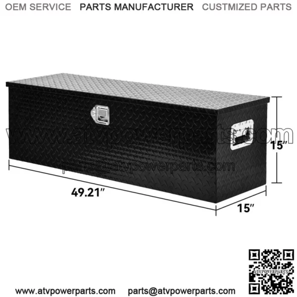 49"X15"X15" Aluminum Heavy Duty Pickup Truck Bed Storage Tool Box with Lock - Image 3