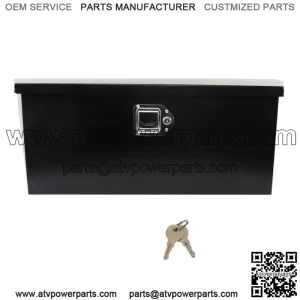 Trailer Tongue Box 2.31cu.ft Trailer Tool Box Black Steel 35 x 12.2 x 11.8 inch
