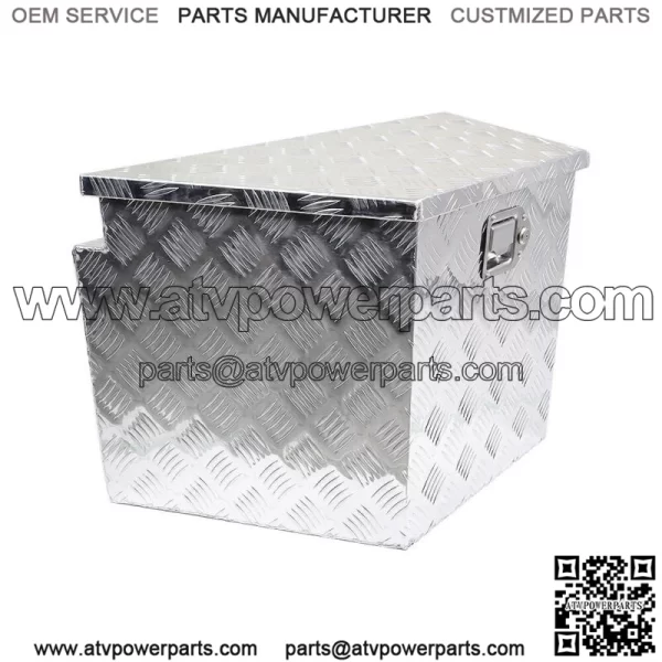 28" Silver Aluminum Trailer Tool Box + 2 key for Flatbed Trailer Truck Storage