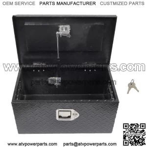 Black 20Inch Aluminum Diamond Plate Tool box  For Truck,Trailer, or RV