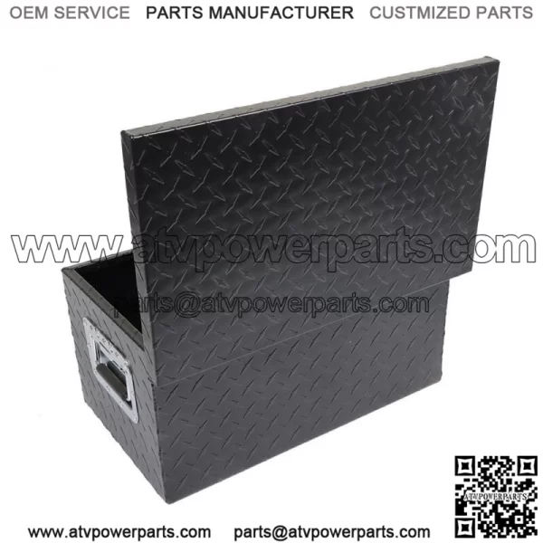 Black 20Inch Aluminum Diamond Plate Tool box  For Truck,Trailer, or RV - Image 2