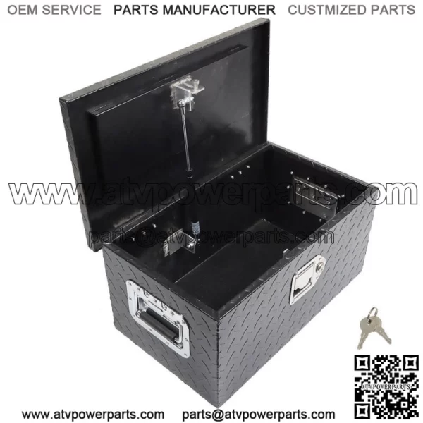 Black 20Inch Aluminum Diamond Plate Tool box  For Truck,Trailer, or RV - Image 3