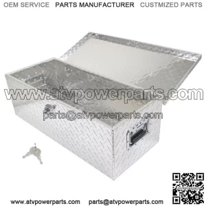 30" x 13" Silver Aluminum Tool Box For Car Truck Pickup Trailer Trunk Storage