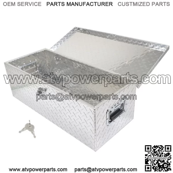 30" x 13" Silver Aluminum Tool Box For Car Truck Pickup Trailer Trunk Storage