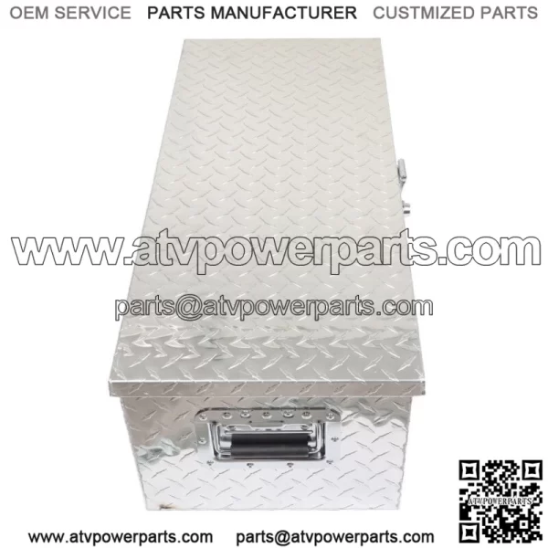 30" x 13" Silver Aluminum Tool Box For Car Truck Pickup Trailer Trunk Storage - Image 3