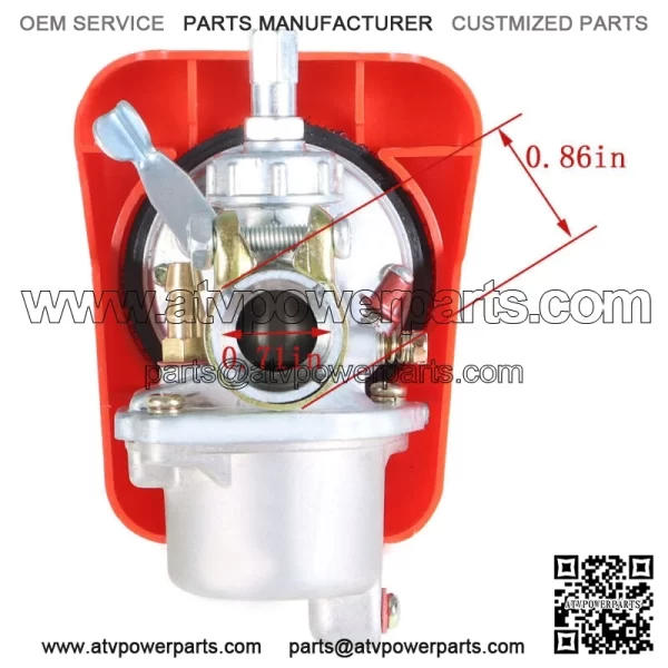 Bike Engine Red Carburetor for 2 Stroke 80cc Bicycle Motorized Engine Kit