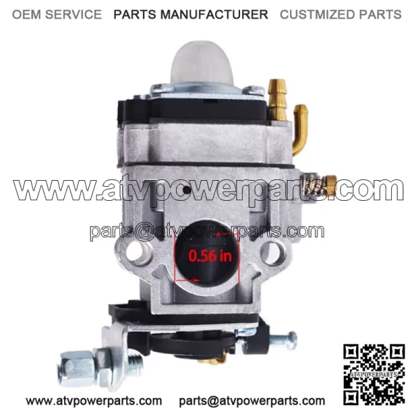 PCV43 For Gas 2 Cycle 43cc Powermate Tiller Motor Parts Carburetor Carb & Gasket - Image 5