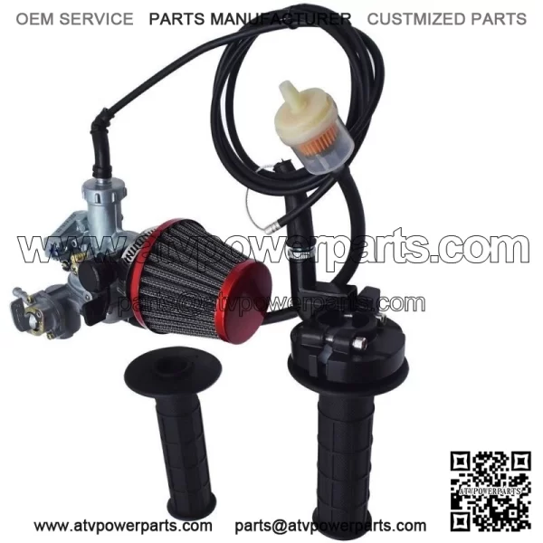 Carburetor & Throttle Cable, Handle Bar, Air Filter For Honda CT90 CT110 Carb - Image 3