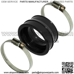 Rubber Carburetor Boot Flange W/Clamps for Can-Am Bombardier Ds 650 2000-2007