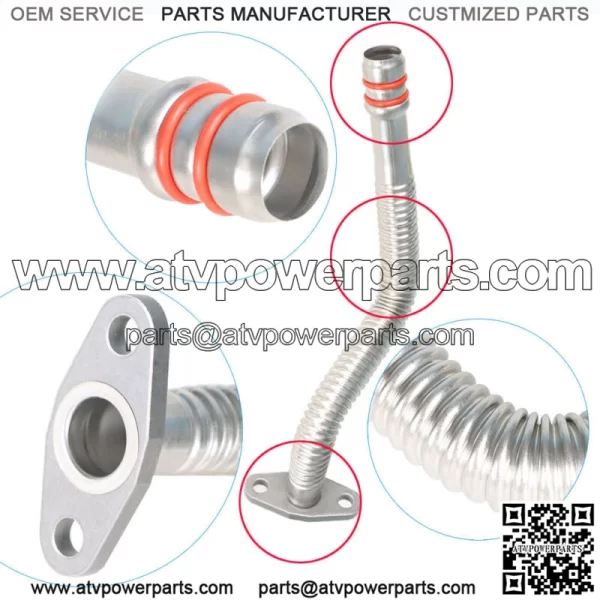For 2004 2005 2006 2007 Dodge Cummins  5.9L Turbo Oil Return Drain Line Tube - Image 2